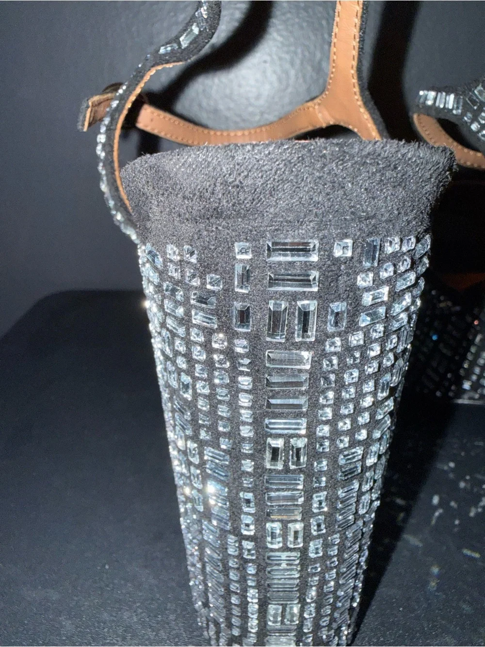 NWOT Kurt Geiger Kensington Platform Heels Black Crystal Eagle Sz 8.5/39